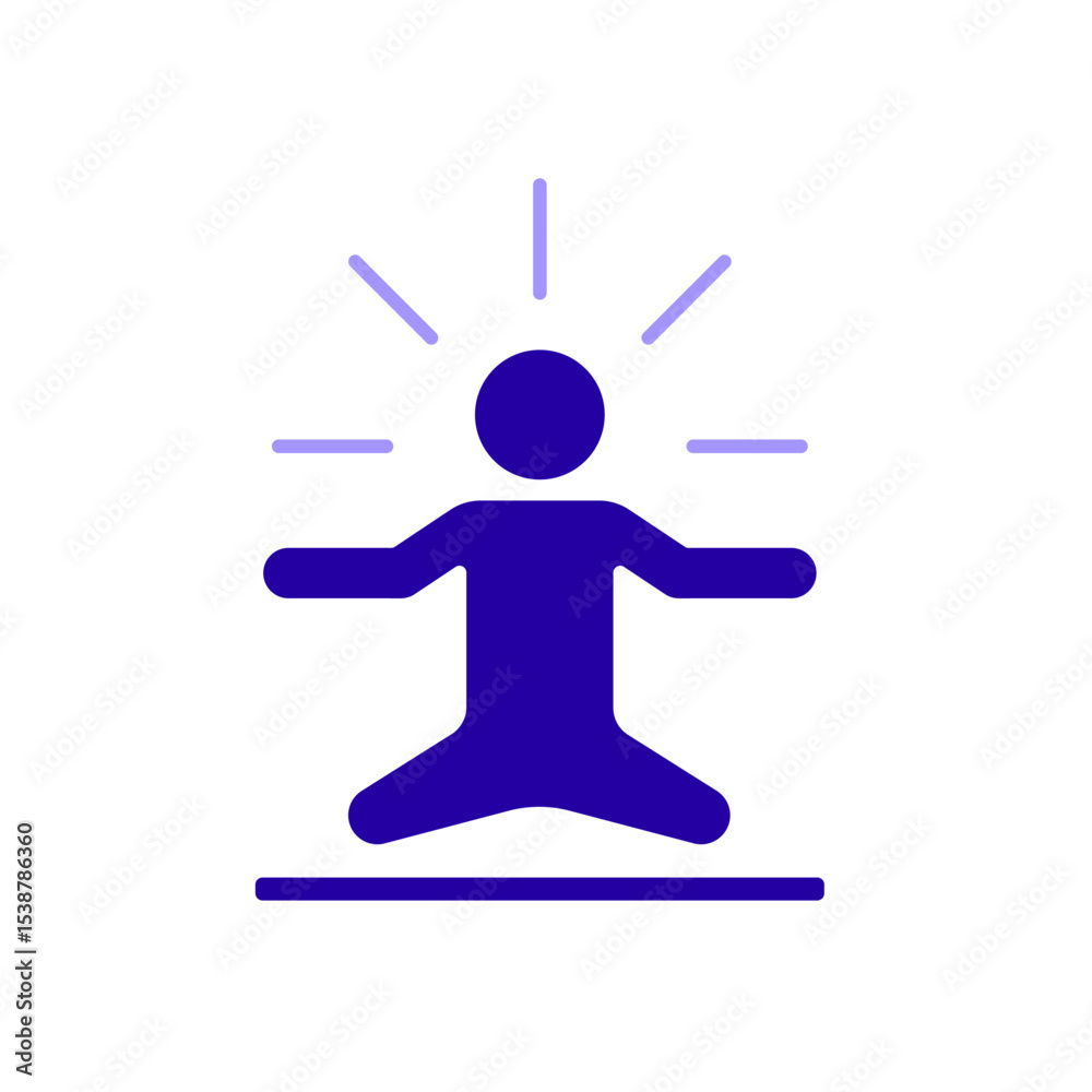 Icon a meditation, isolated against a clean background. Icon a meditation, isolated against a clean background.