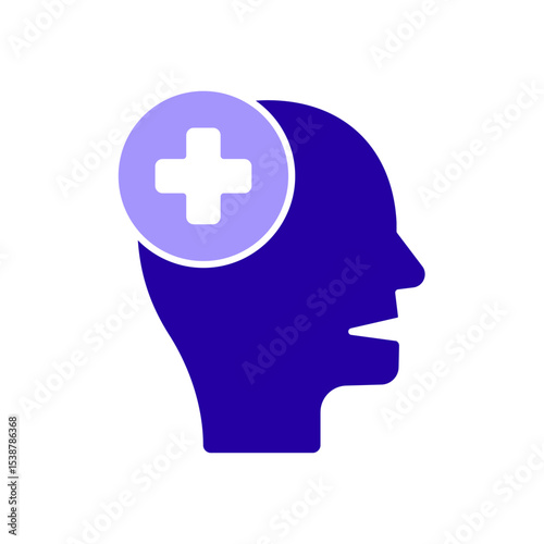Icon a mental health, isolated against a clean background.
