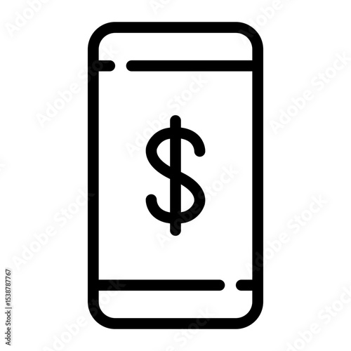 online payment line icon