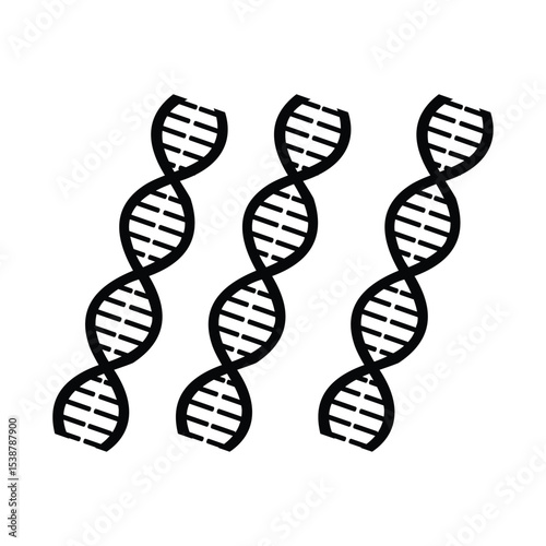DNA icon. Genetic molecule vector illustration. Genome biology colorful spiral chromosome symbol. Molecular helix biotechnology pictogram. Chemistry sign. Gene medicine evolution concept
