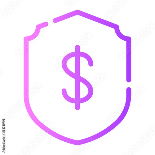 secure payment gradient icon
