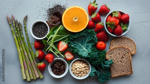 vegetables and spices on wooden board