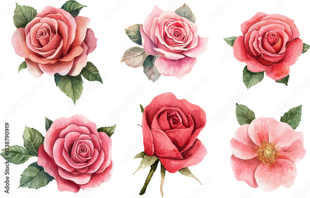 Naklejka premium set of roses
