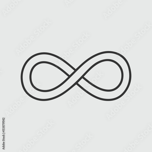 Simple infinity symbol line art graphic design
