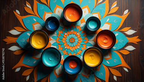 abstract colorful background with circles