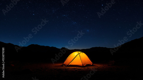 camping in the night