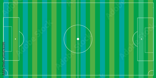 soccer field in flat style. football stadium vector illustration on isolated background. sport plan sign business concept.