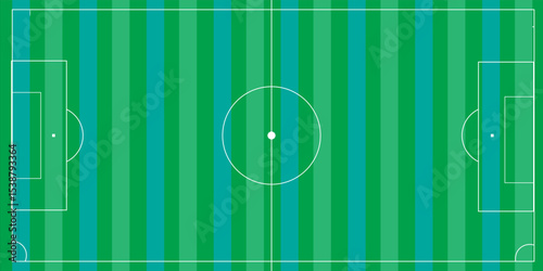 soccer field in flat style. football stadium vector illustration on isolated background. sport plan sign business concept.
