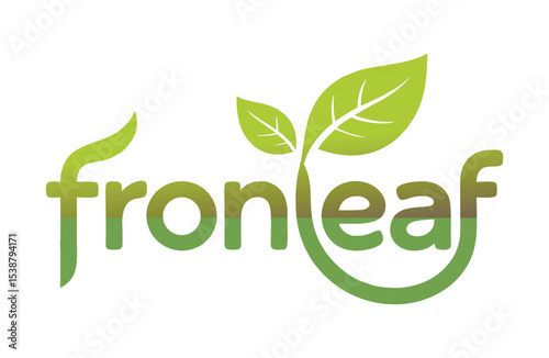 Fresh and vibrant logo for Fronleaf, a healthy food company.