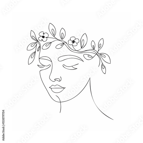 girl with flowers