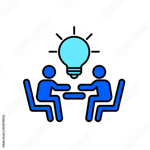 Icon a brainstorming, isolated against a clean background.