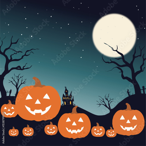 halloween background with pumpkin