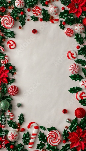 A4 size Beautiful Christmas holiday frame of Christmas