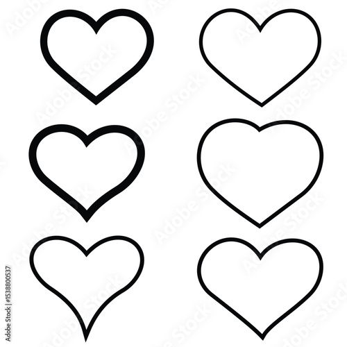 heart icons set 103