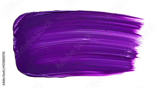 Rich Purple Paint Brush Stroke Texture Swirl isolated on a transparent background