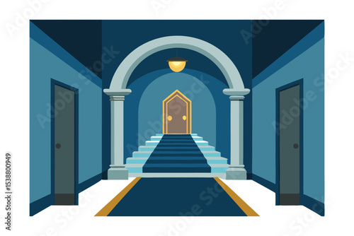 Mysterious Archway Entrance A Grand Hallway Design
