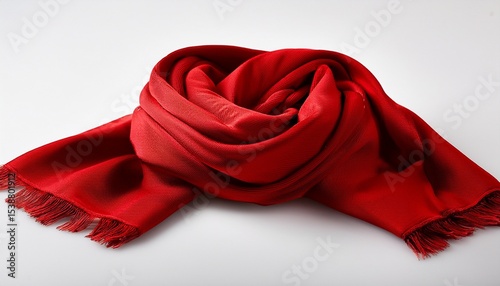 red scarf on a white background