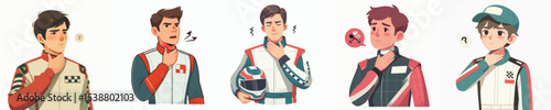 a bunch of sore throat racer vectors