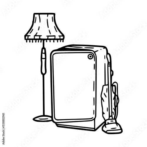 old fashioned household items set
