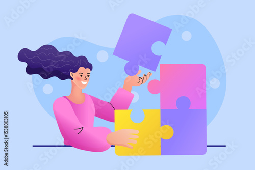 pregnant woman holding a puzzle
