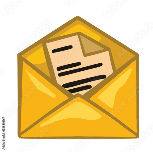 letter, mail telegram, message vector illustration