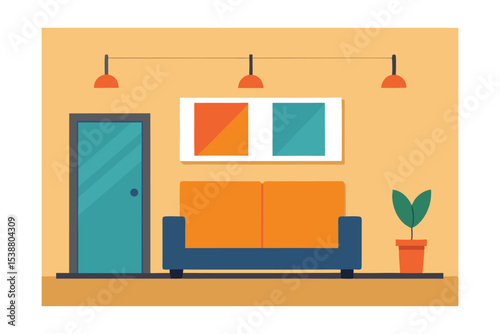 Modern Minimalist Living Room Interior Design  Sophisticated Space with Simple Elegance