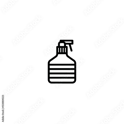 Sprayer icon delivers liquid cleaner inside isolated background vector