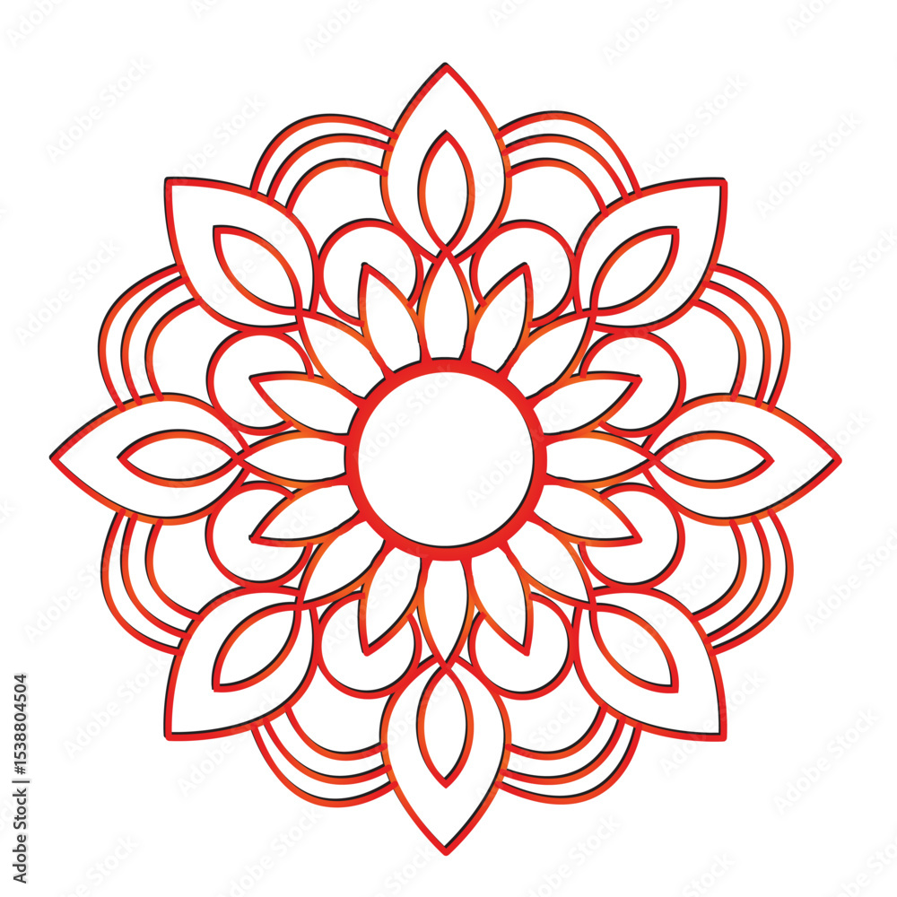 Ornamental Floral Lace Pattern with Round Mandala Design Vector illustrations Ornamental Floral Lace Pattern with Round Mandala Design Vector illustrations