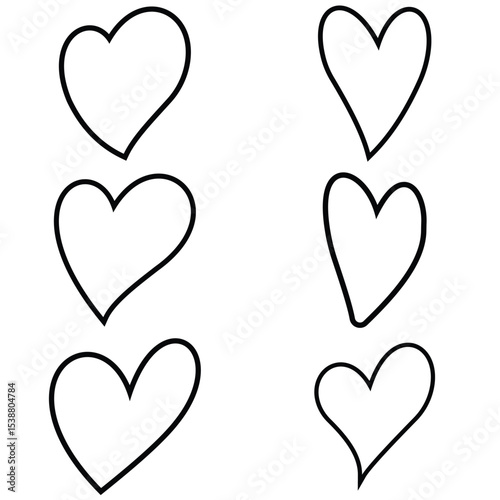 heart icons set 110