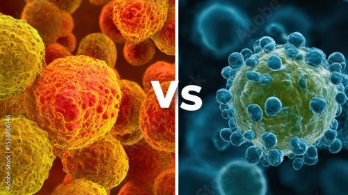 Visual Comparison of Leukemia and Lymphoma Cells in Children Displaying Distinct Cellular Characteristics and Structures