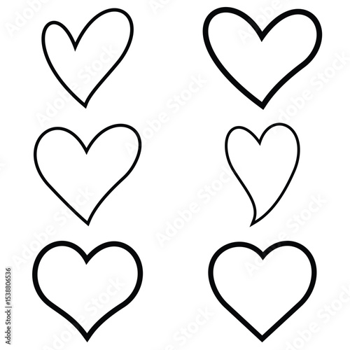 heart icons set 113