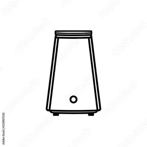 White diffuser emits light indoors isolated graphic