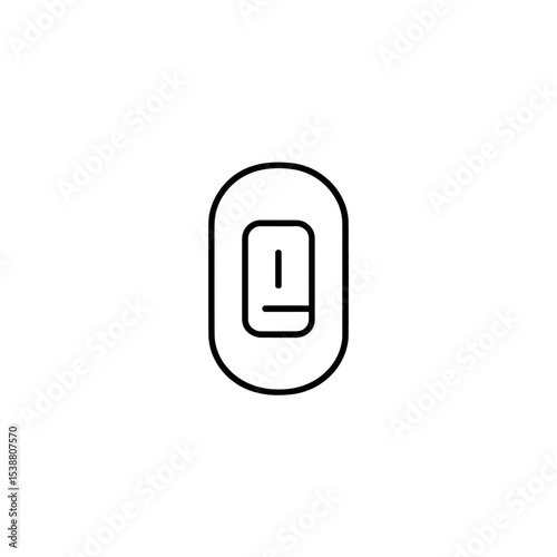 Smartphone minimalist icon displays messaging app detail graphic