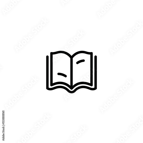 Open book displays pages in educational context learning