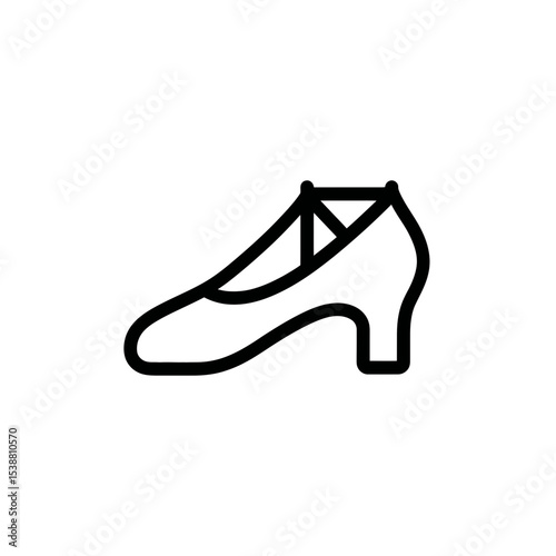 Elegant shoe showcases design in minimal style artwork vector