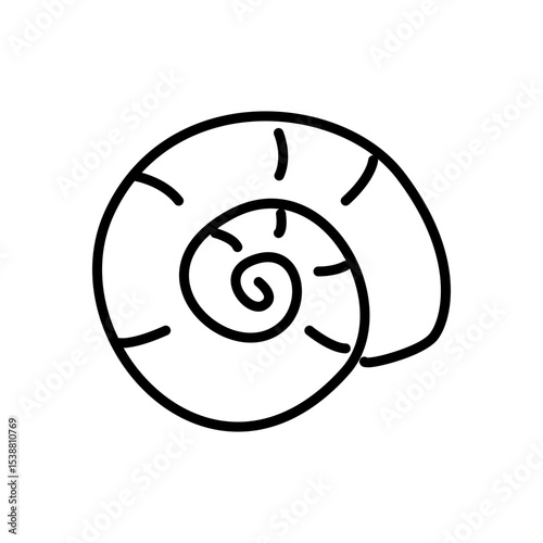 sea ​​shell icon vector, line style icon