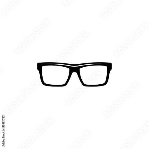 Eyeglasses improve vision on clean white background closeup clarity