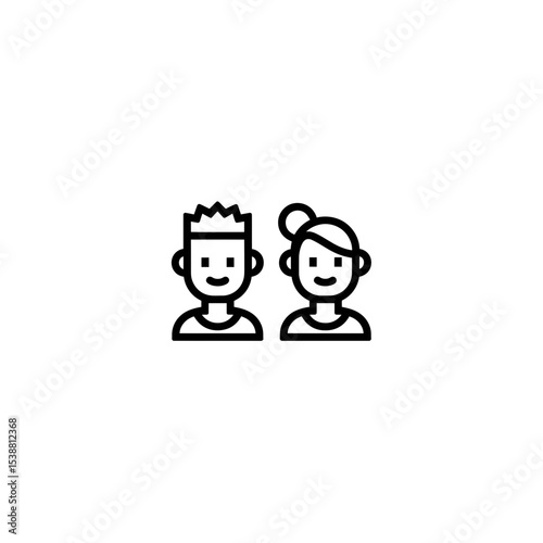 Iconic people pose happily against clean white background design