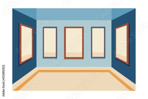 Empty Gallery Room  Awaiting Masterpieces - Interior Design Concept
