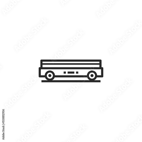 Minimalist railcar transports passengers station simple graphic transportation
