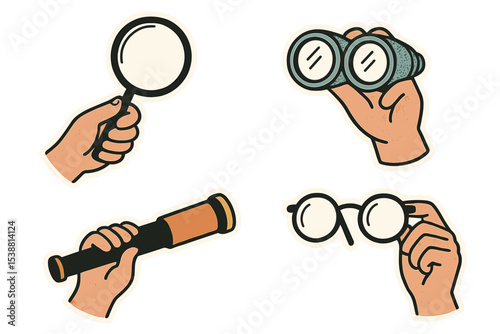 Exploring the world with different tools for observation and discovery in everyday activities