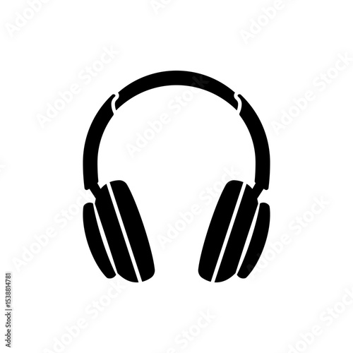 Headphone icon. Earphones sign or logo. Music, DJ symbol. Vector illustration.
