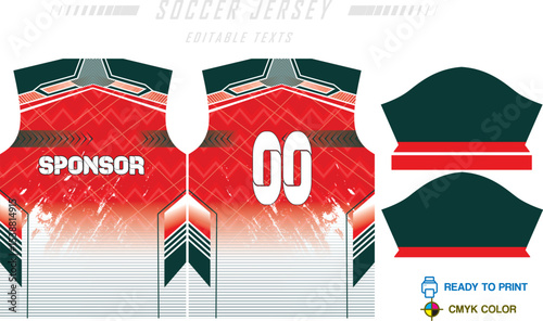 Soccer jersey template design for football.
