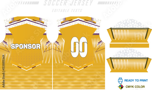 Soccer jersey template design for football.