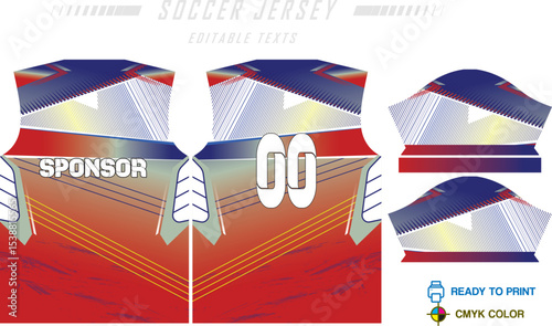 Soccer jersey template design for football.
