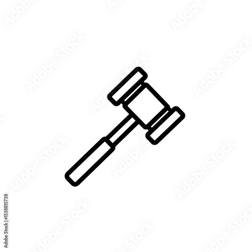 Black gavel symbolizes legality against white backdrop decision
