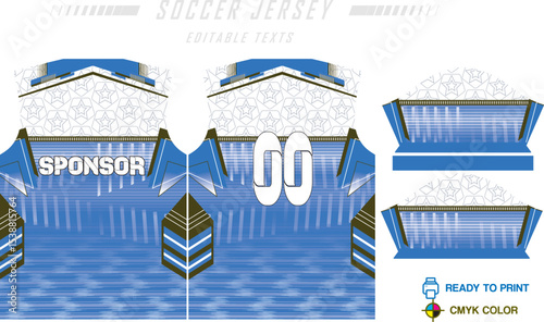 Soccer jersey template design for football.