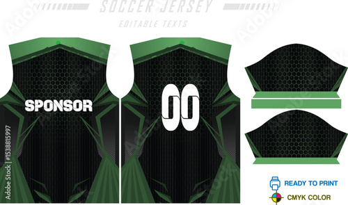 Soccer jersey template design for football.