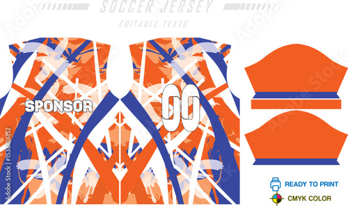 Soccer jersey template design for football.