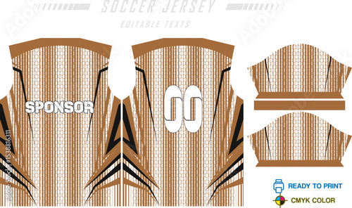 Soccer jersey template design for football.